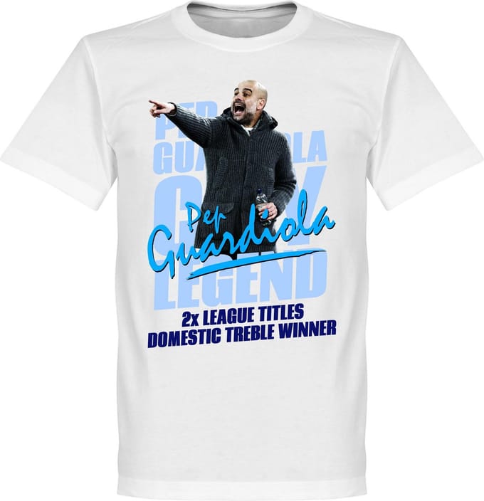 Pep Guardiola Legend T-Shirt - Wit - M