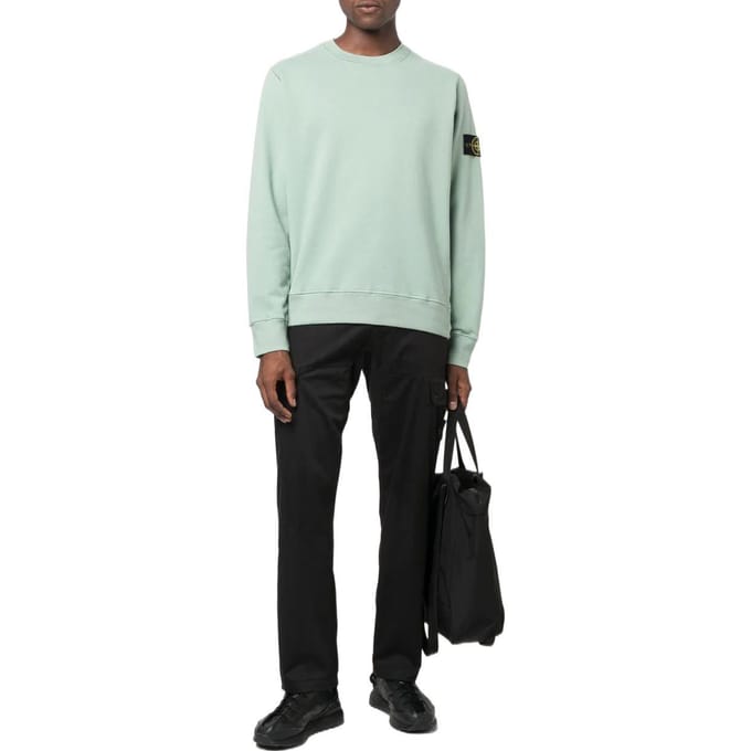Stone Island Logo Patch Sweatshirt Groen Heren Tops 771563020-V0055 L white