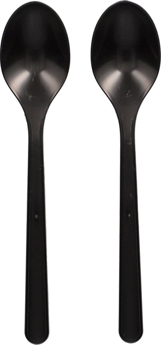 Lepels herbruikbaar "Circulware", PP 18,5 cm zwart (100 stuks)