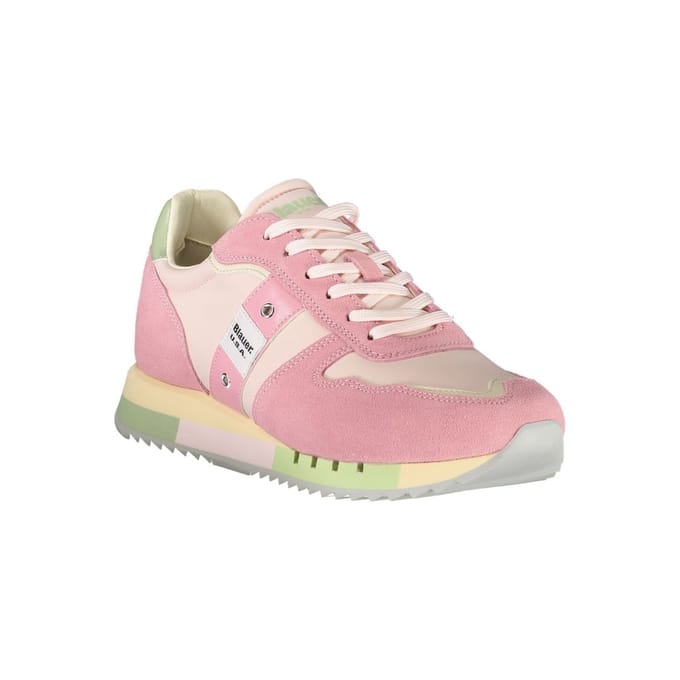 Blauer Rosa Polyurethaan Dames Sneaker