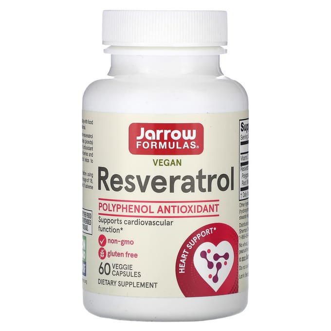 Jarrow Formulas, Resveratrol, 100 mg, 60 Plantaardige Capsules