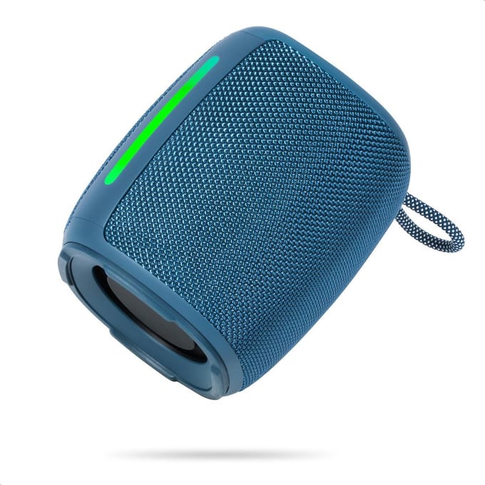 Draagbare Bluetooth luidspreker op oplaadbare USB-C batterij - TWS, USB, MicroSD, AUX, handsfree - Blauw