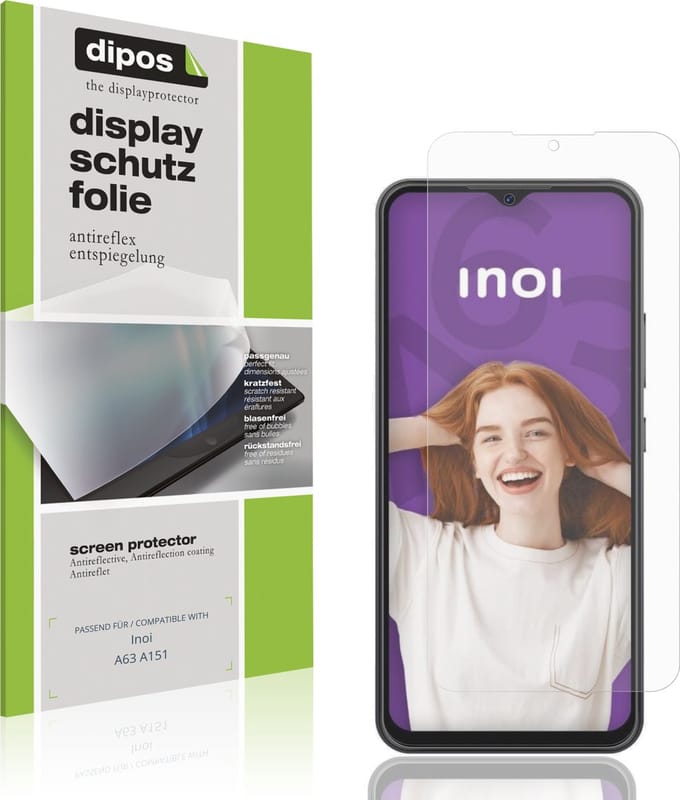 dipos – 4x Matte Beschermfolie geschikt voor Inoi A63 A151 | Krasbestendige & antireflecterende Screenprotector Ultra-Thin