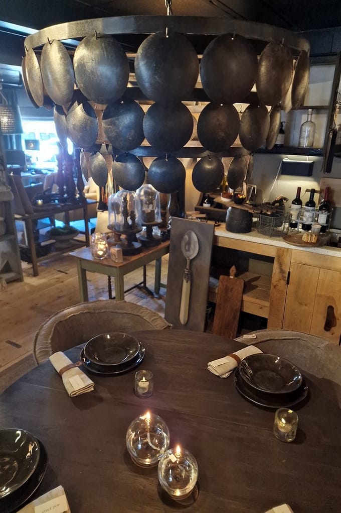 Hanglamp| zwartmetaal| schijfjeslamp| diam. 40 cm