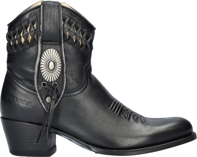 Sendra Debora dames cowboylaars - Zwart - Maat 38
