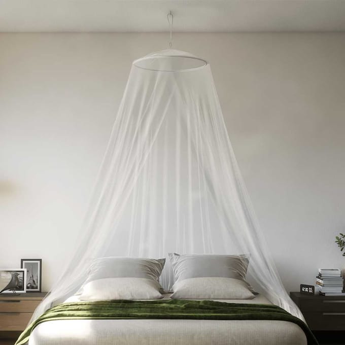 vidaXL - Muggennet - voor - bed - A-vorm - 156 - mesh - 850 - cm - Polyester