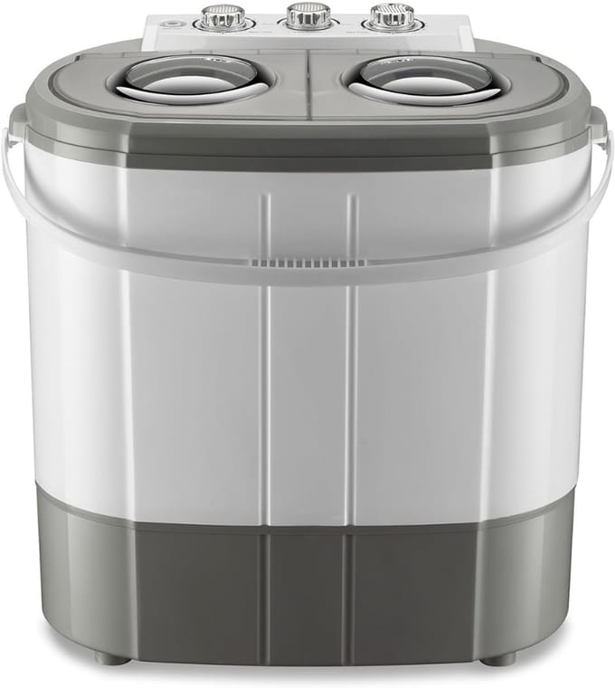QORA® Mini Wasmachine - Wasmachine - Grijs - ‎60cm x 36cm x 60cm