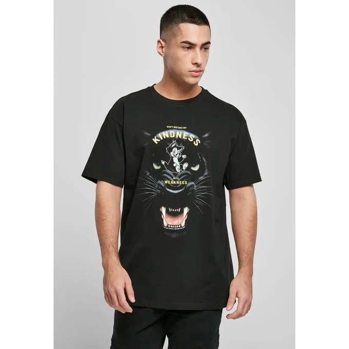 Mister Tee - Kindness No Weakness Oversize Heren T-shirt - XS - Zwart