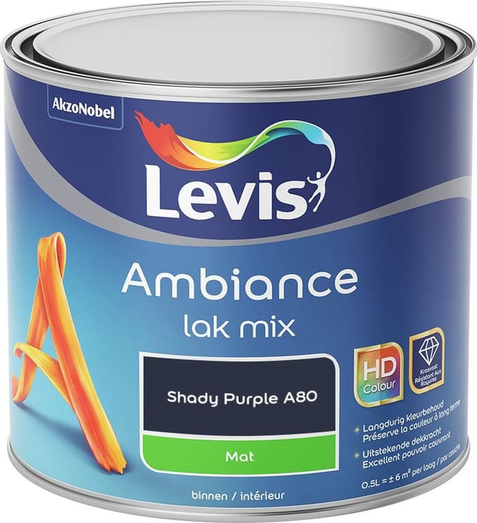 Levis - Ambiance Lak Mat Mix - Shady Purple A80 - Mengverf - 0,5 L