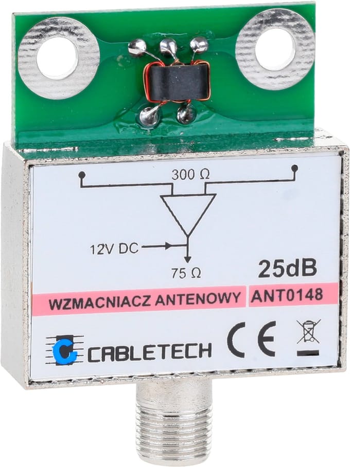 Cabletech - Signaalversterker - Ekranowany - 25dB - Voor Antennen
