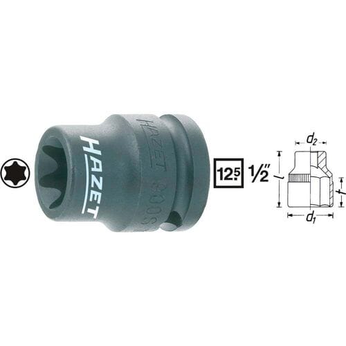 Hazet 900S-E10 900S-E10 Kracht-dopsleutelinzet 1/2 (12,5 mm)