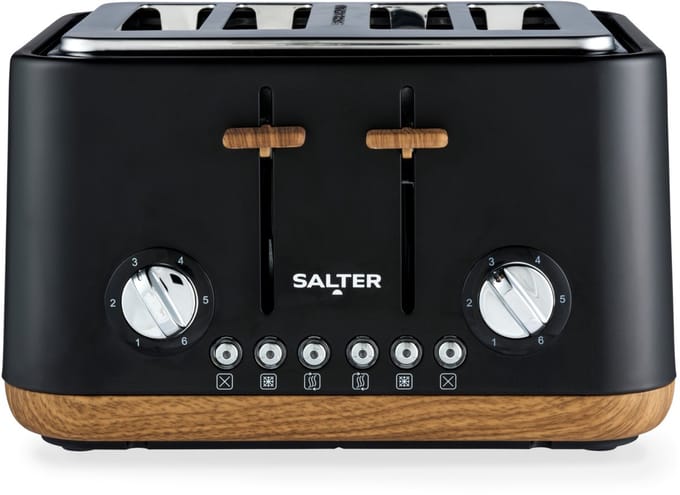 Salter Toronto Broodrooster - 4-Slice, Brede Sleuven, 6 Standen