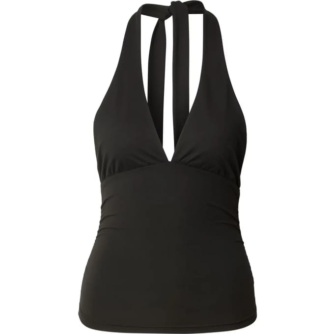 Urban Classics Ladies Polyamide Jersey Neckholder Top Dames Halternecks - zwart - XL