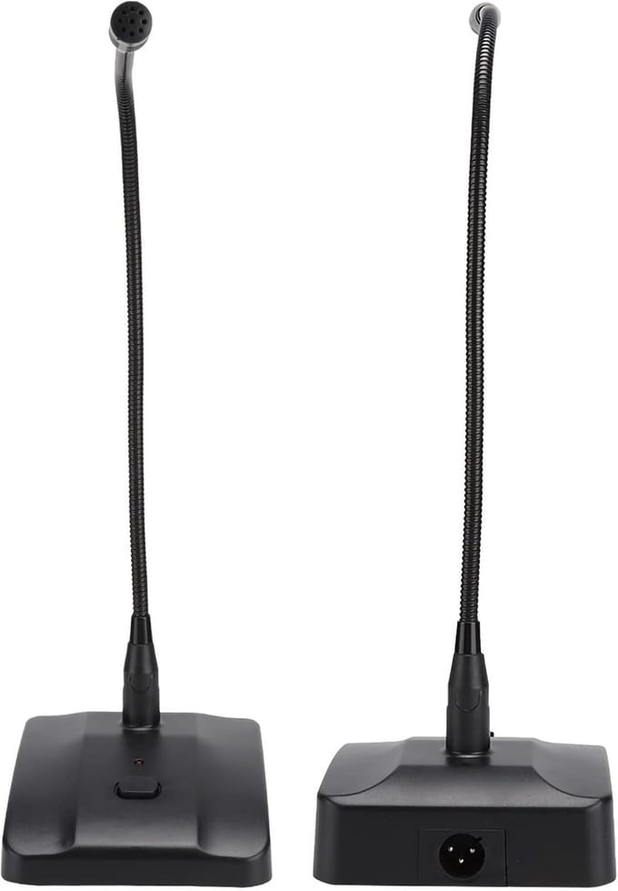 Bedrade Microfoon - Zwanenhals Microfoon - Conferenties en Uitzendingen - Hartvormige Directiviteit - 5 meter kabel - Zwart