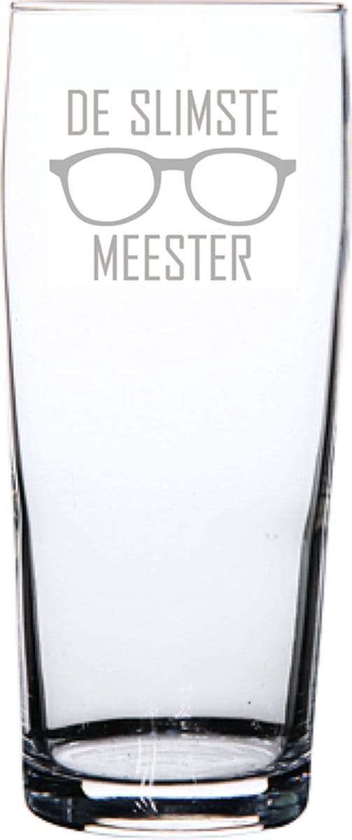 Gegraveerde bierfluitje 19cl De slimste meester