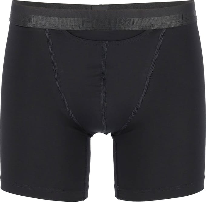 HOM HO1 long boxer briefs (1-pack) - heren boxer lang met horizontale gulp - zwart - Maat: L