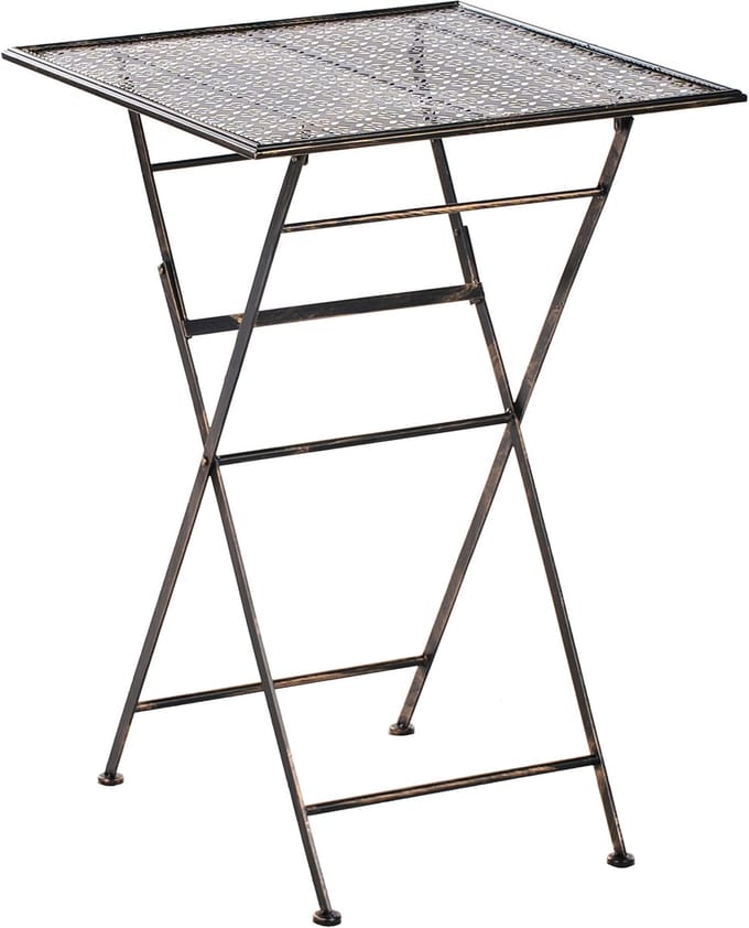 BORMIO - Tuinbartafel - Zwart - 60 x 60 cm - IJzer