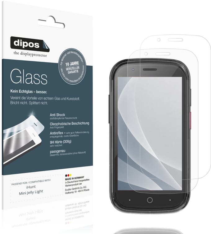 dipos – 2x Matte Pantserfolie geschikt voor iHunt Mini Jelly Light | 9H Screenprotector