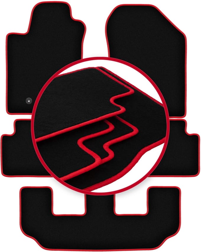 CARLUX-RED automatten voor: Toyota Corolla Verso II 7-zits (2004-2009)
