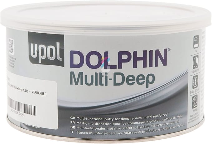 U-POL DOLPHIN Multi-Deep 2K Hoogvullende Plamuur 1,5kg + Verharder