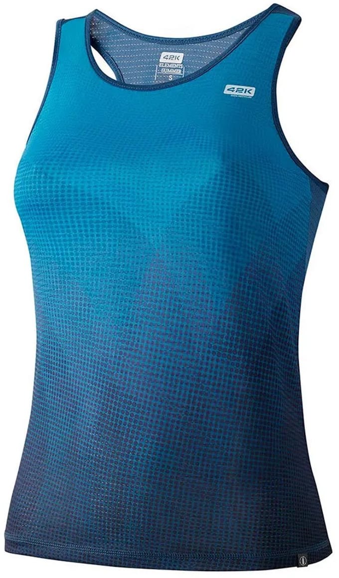 42k Running Elements Summer Mouwloos T-shirt Blauw M Vrouw