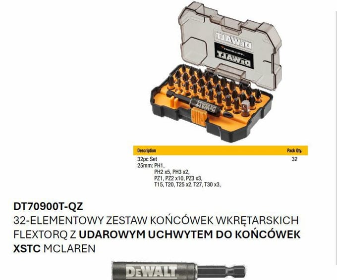 DeWalt FLEXTORQ Serie - Impact Set - 32 Delig - McLaren Limited Edition