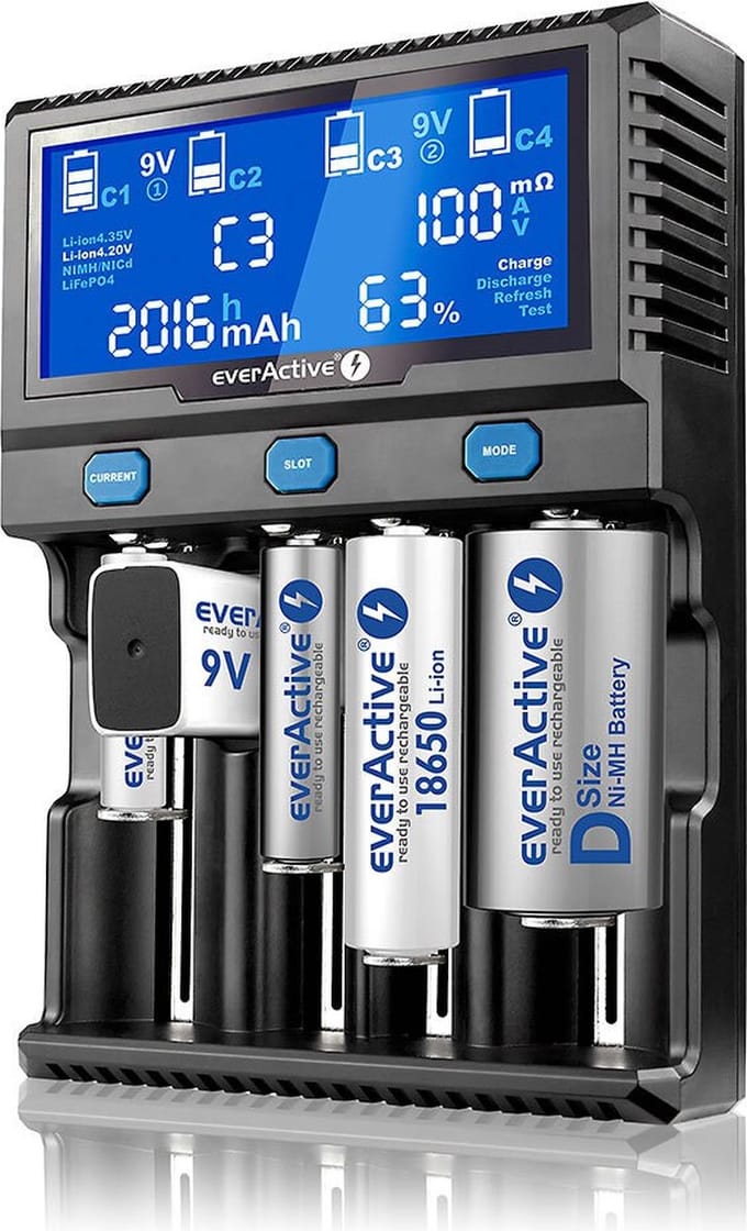 Everactive Uc 4200 Oplader Voor Cilindrische Li-Ion Nimh-Accu's