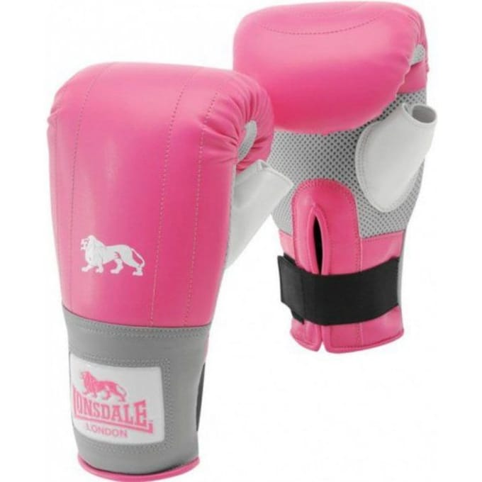 Pro Training Bag Mitt Pink/Grey Lxl