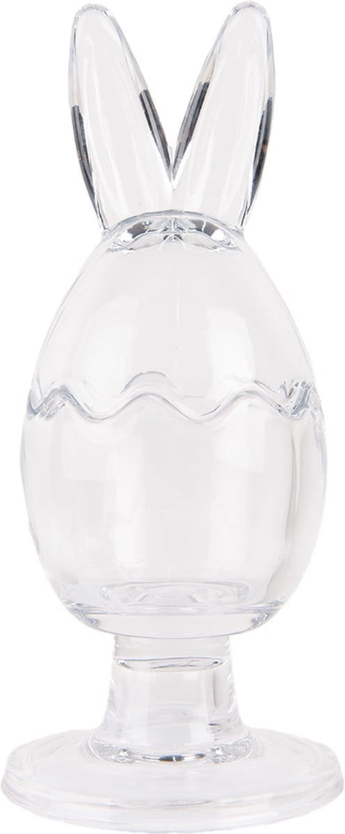 Clayre & Eef Glazen potje Ei Ø 9x22 cm Transparant Glas