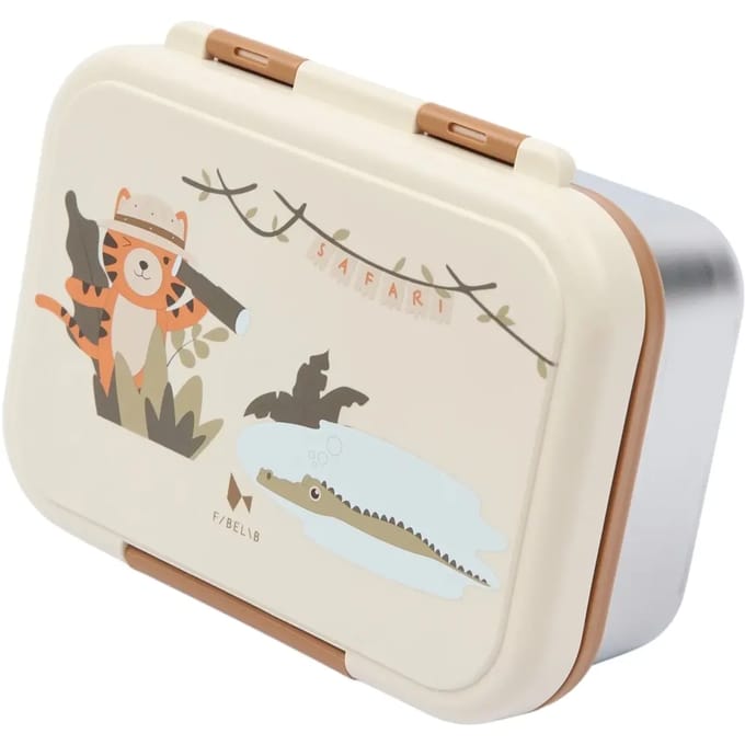 Broodtrommel voor kinderen Fabelab Safari Jungle Tiger