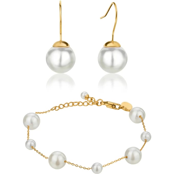 Damesarmband en oorbellen Isabella Ford Linda Pearl