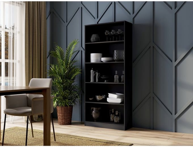 Onyx R80 Boekenkast ZWART