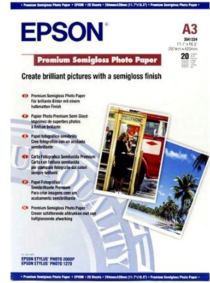Epson Premium Semigloss Fotopapier - 20 stuks