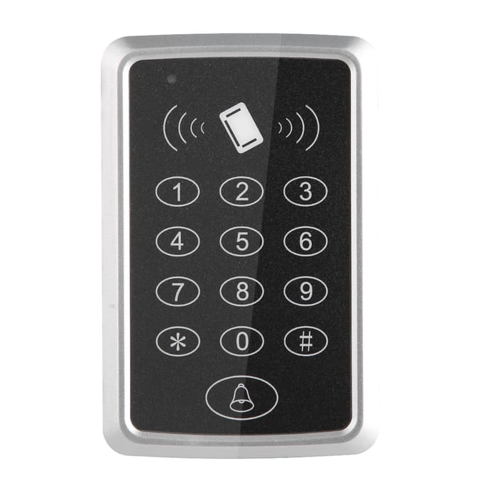 T13 Kaart Wachtwoord Deurtoegang Toegangscontrole Machine Systeem met 5 RFID KaartenID gray