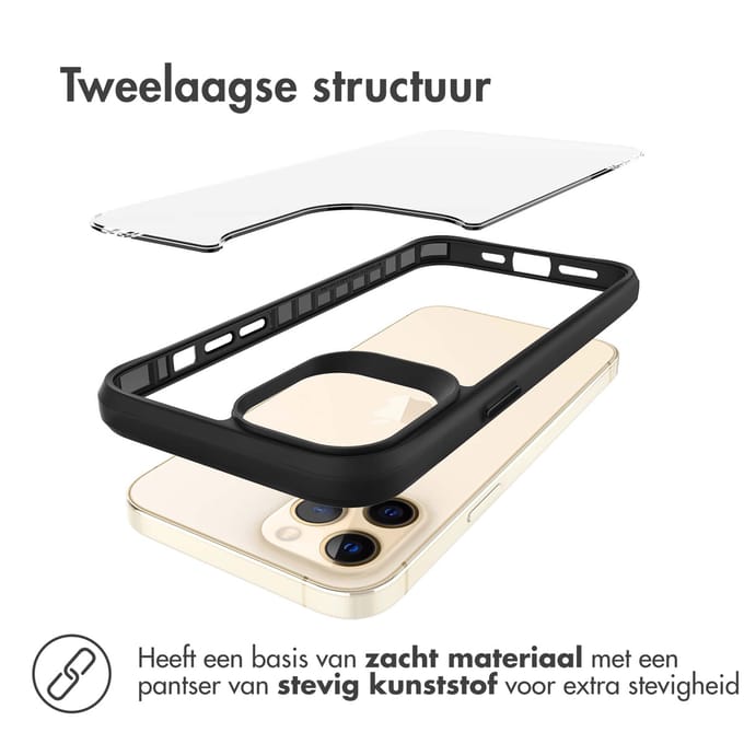 imoshion Hoesje - Geschikt voor Apple iPhone 12 Pro Max - Hybrid Case - Zwart