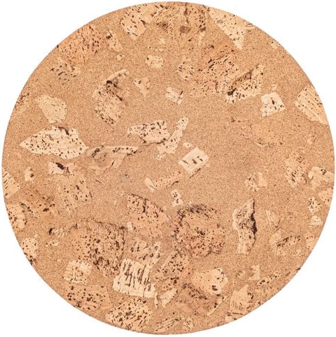 ZICZAC - Placemat - QUERCO - 100% kurk - Vlek- en waterafstotend - Rond - 36 cm - Rock - Set/2
