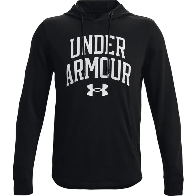 Under Armour Rivaliserende Terry Logo Crew-Zwart / / Onyx Wit