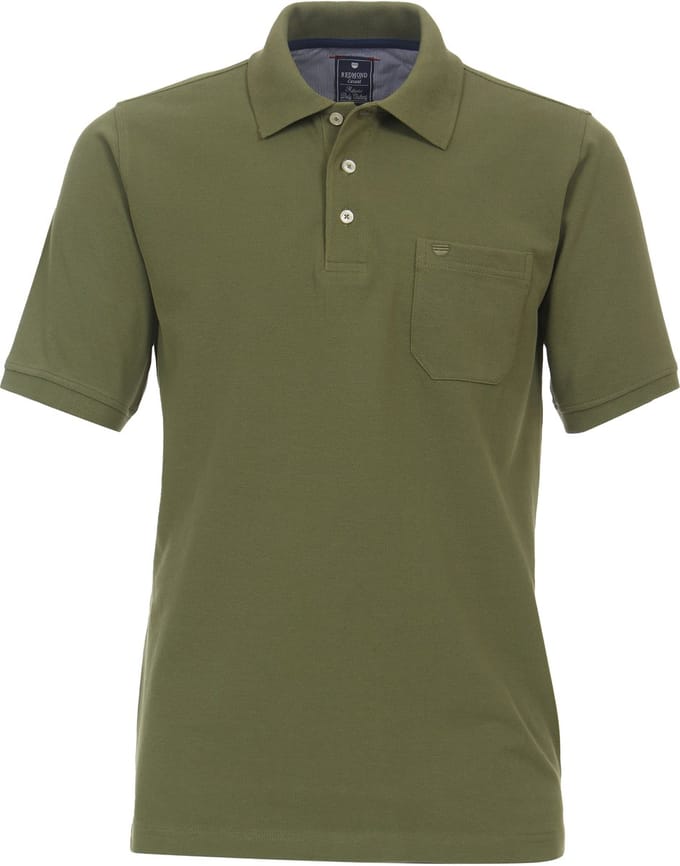 Redmond regular fit heren polo - pique - groen