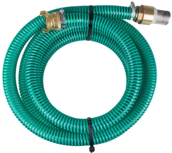 1" PVC Zuigslanggarnituur 4 Meter