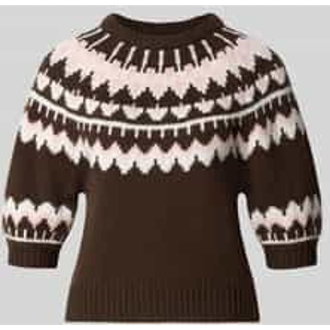regular fit trui in brei-look model 'Jacquard'
