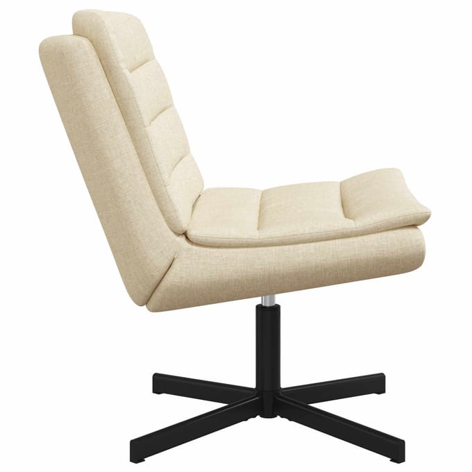 vidaXL - Draaistoel - Crème - 63 - x - 75 - x - 76 - cm - Stof