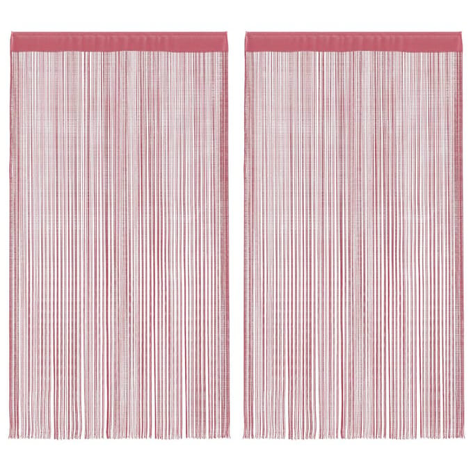vidaXL - Koordgordijnen - 2 - st - 140x250 - cm - roze