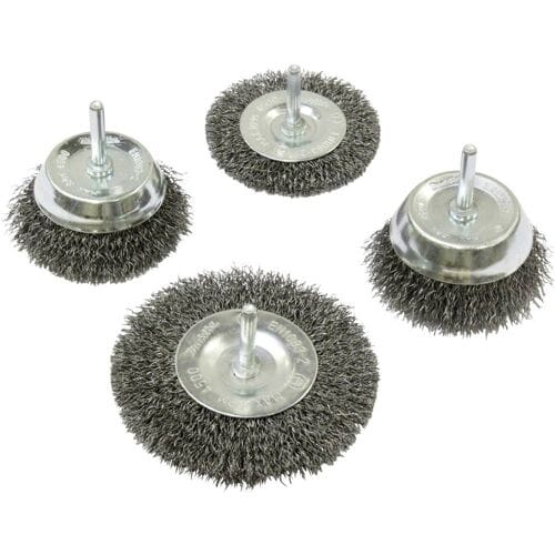 Makita D-65729 4-delige Komborstel set - 6 mm - 63 / 75 / 75 / 100 mm
