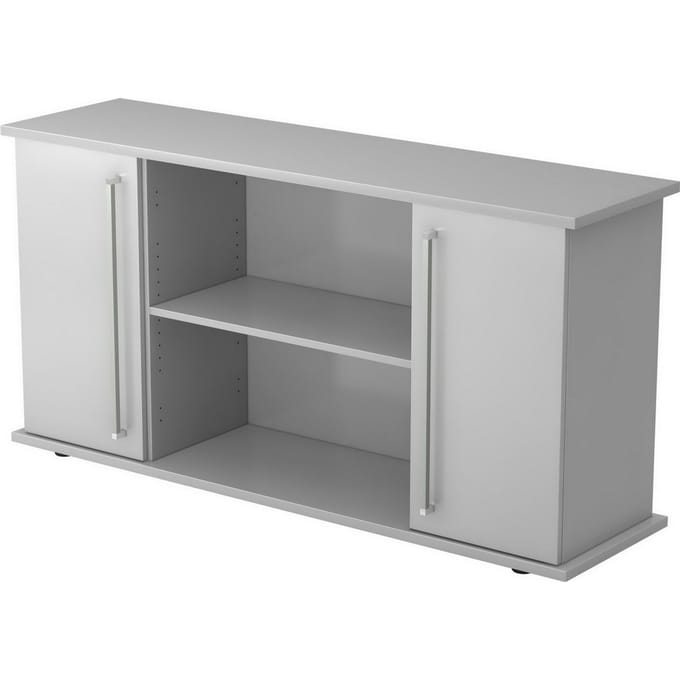 KAPA SB | Dressoir | met deuren - Grijs Chrome metaal handgreep