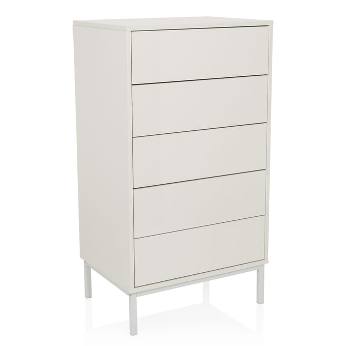 Sideboard / commode BJORDAL 55x40x100 cm 5 laden wit hjh LIVING