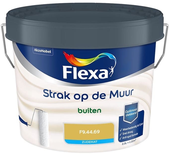 Flexa - Strak Op De Muur Buiten Zijdemat - F9.44.69 - Mengverf - 2,5 L