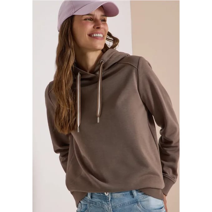 Effen sweatshirt met capuchon