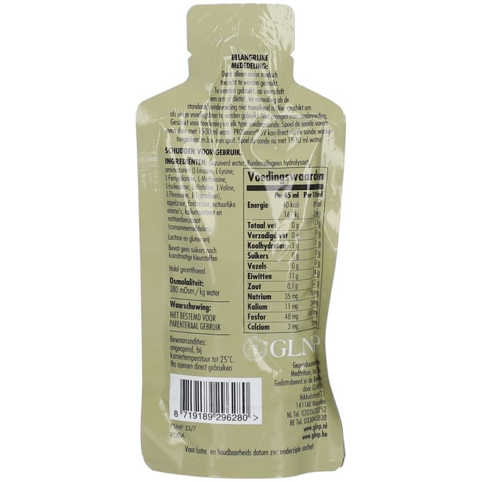 PROSource SV Drank Neutraal 45 Zakje