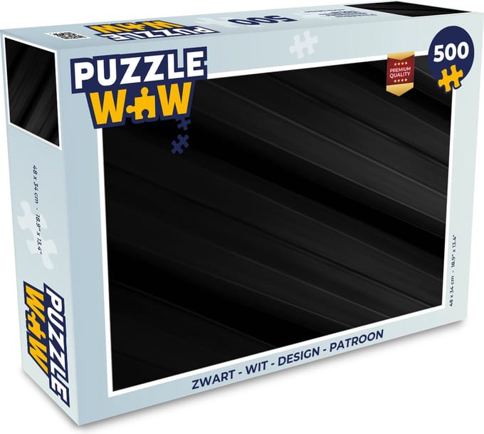 Puzzel Zwart - Grijs - Design - Textuur - Legpuzzel - Puzzel 500 stukjes