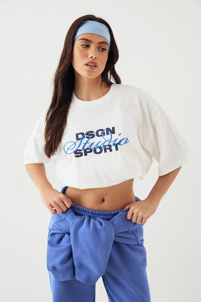 Dames DSGN Studio Sport Oversized T-Shirt | White | Maat: 3XL
